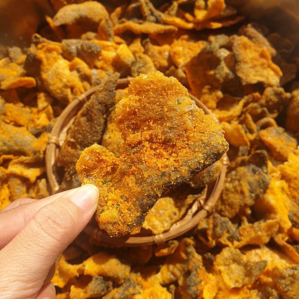 Da Cá Hồi Trứng Muối  da cá sấy giòn, ăn vặt quán 88 | BigBuy360 - bigbuy360.vn