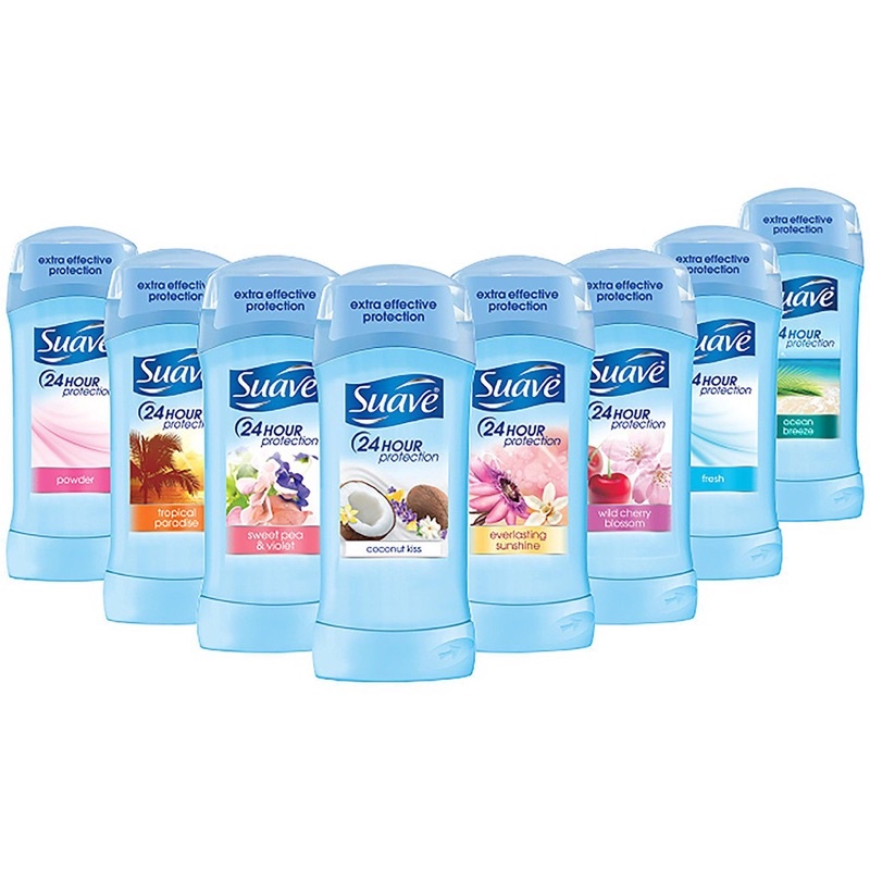 Lăn khử mùi nữ, Sáp lăn nữ 24h Suave 34gr Hàng Mỹ Date 2025