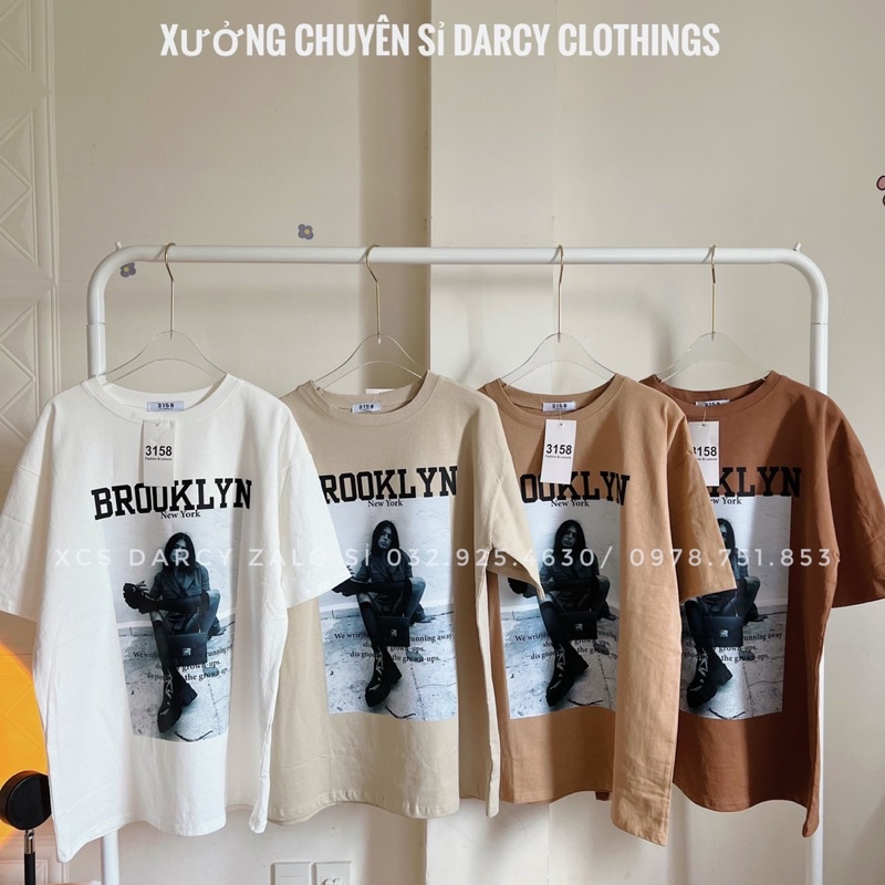 áo thun 3158  FREESHIP  BROOKLYN áo phông cotton QC