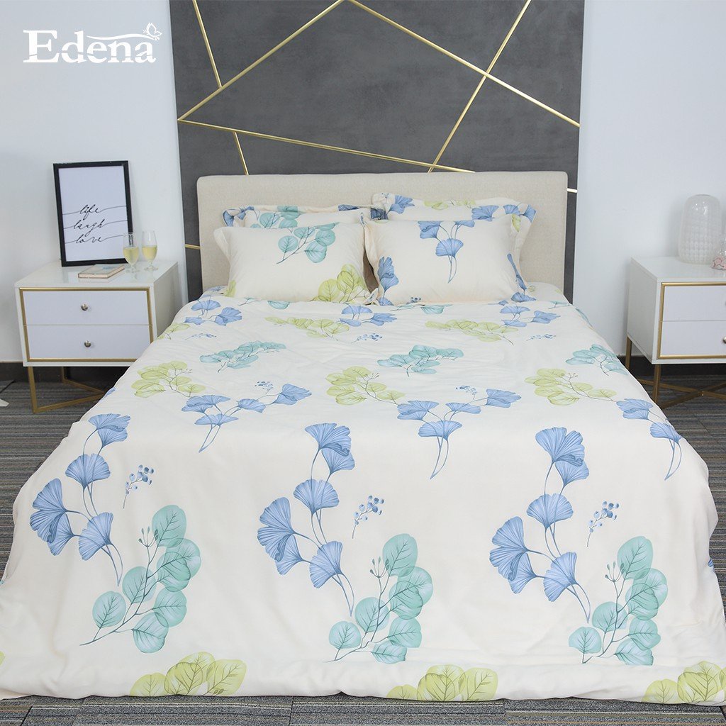 Edena Cotton Modal 5018 - Trọn bộ ga 6 món chất liệu Modal mềm mượt, thoáng mát