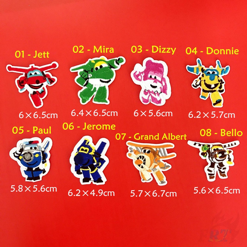 ☸ Cartoon：Super Wings Patch ☸ 1Pc Diy Sew on Iron on Patch