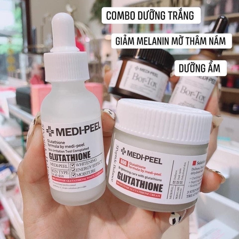 Dưỡng Trắng Da MEDI PEEL Glutathione Kem Dưỡng Cream Và Serum Tinh Chất Ampoule Medi Peel | BigBuy360 - bigbuy360.vn