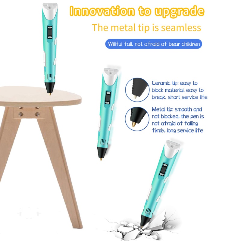 Bút Vẽ 3D Có Màn Hình LCD Hiển Thị Nhiệt Độ Dành Cho Trẻ Em Thông Minh