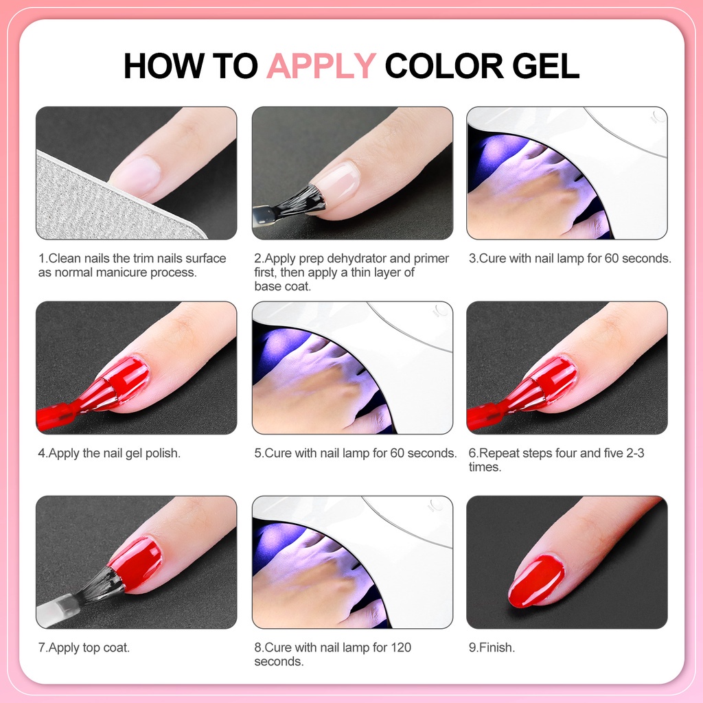 [Hàng mới về] Lọ Gel Sơn Móng 8Ml 30 Màu Sắc Thời Trang Tùy Chọn 01-20