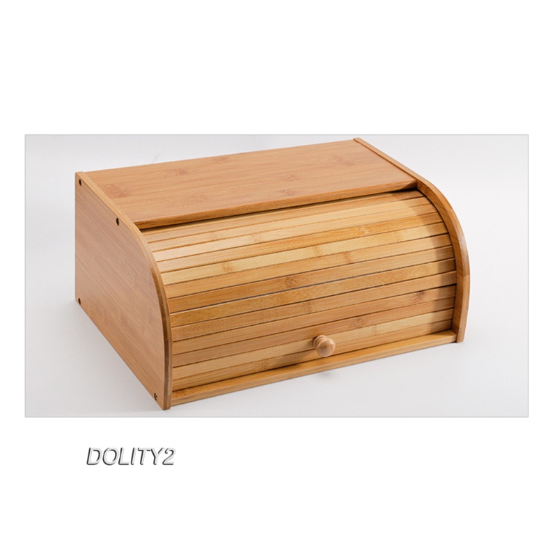 Hộp đựng bánh mì bằng gỗ dạng nắp cuộn tiện dụng