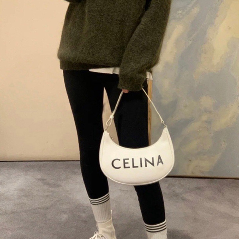 Túi đeo vai / kẹp nách một bên in họa tiết phong cách Retro Pháp cho nữ