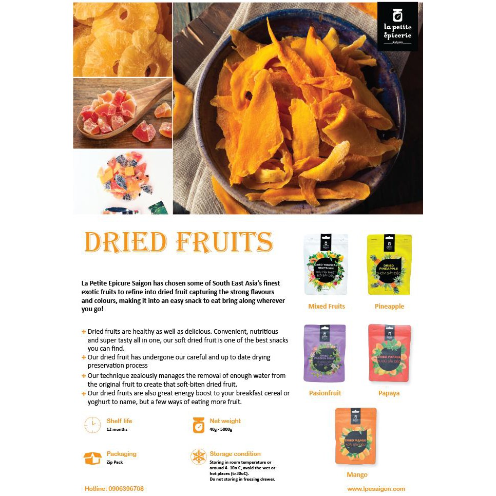 Chanh Dây Sấy Dẻo Cao Cấp 40g La Petite Epicerie Saigon