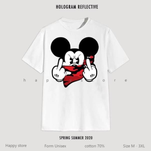 Áo thun Nam Nữ unisex Chuột Mickey fu cotton 100% cao cấp