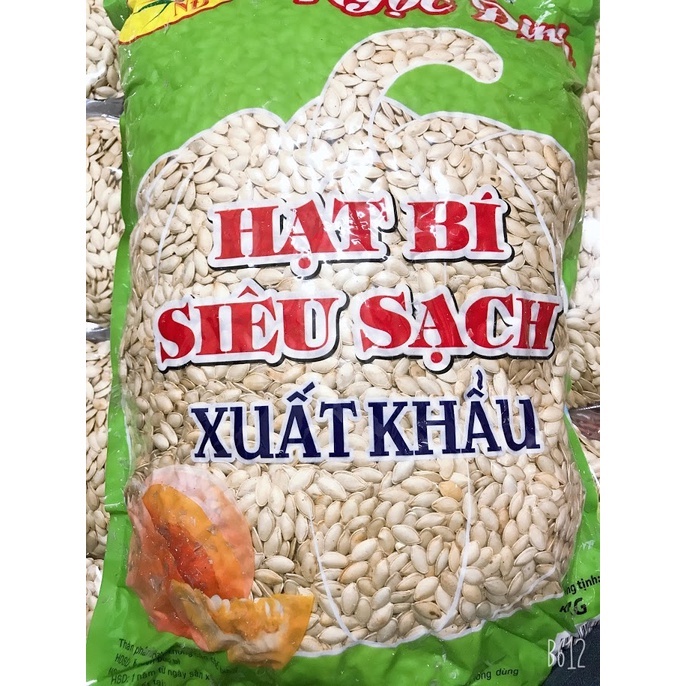 500g Hạt Bí Rang Sẵn hàng Xuất Khẩu loại 1 Đóng Túi Zíp Date Mới