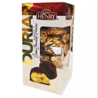 [HỘP LỚN 250G] Kẹo Socola Nhân Kem Sầu Riêng King Henry Durian - Kẹo Sô Cô La Đồ Ăn Vặt Nội Địa Malaysia