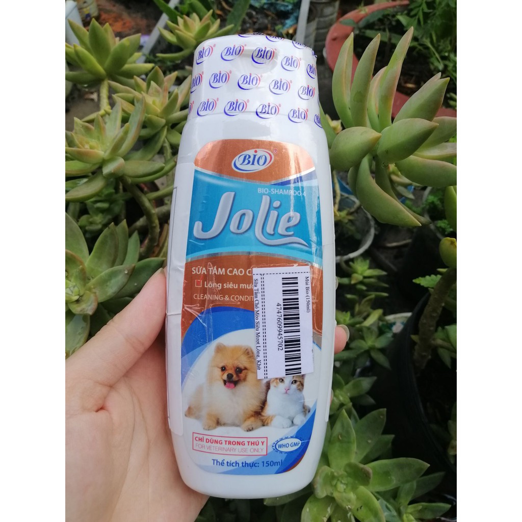 Sữa Tắm BIO JOLIE Dưỡng Lông Khử Mùi Hôi Cho Chó Mèo 150ML - sữa tắm cho chó mèo