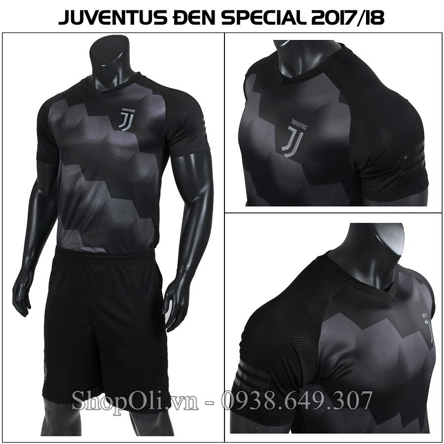 Quần áo đá banh Juventus đen Special 2017 2018