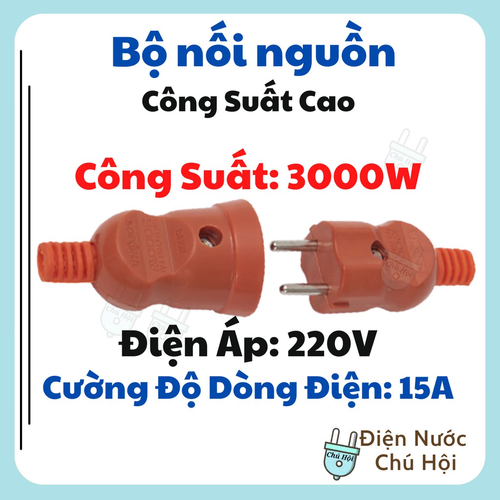 Phích cắm siêu chịu tải nối nguồn SOPOKA P3000W2 chống vỡ chịu nhiệt Điện nước chú Hội