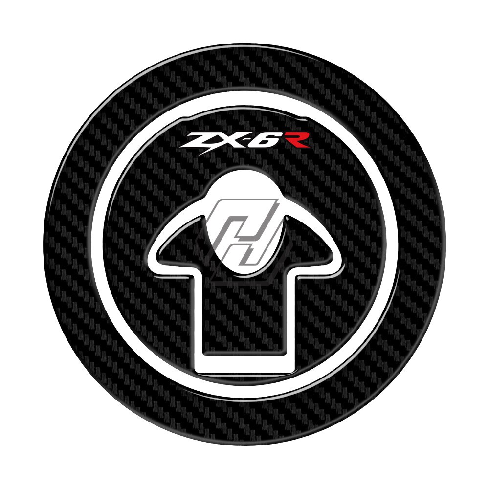 Đề Can 3D Bằng Sợi Carbon Dán Nắp Bình Xăng Xe Mô Tô Kawasaki Ninja ZX-6R (ZX600) 1995-1999