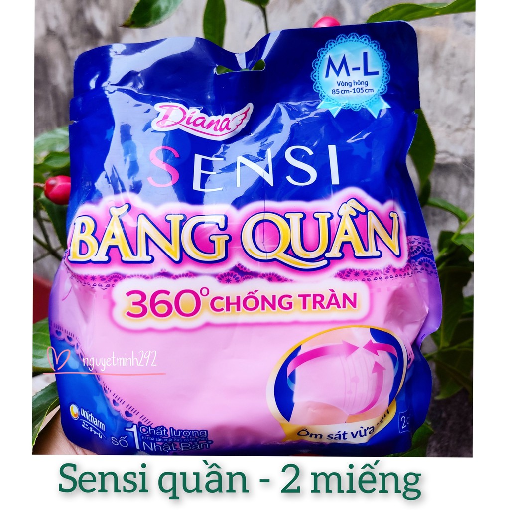 Băng đêm dạng quần Diana Sensi size M-L 2 chiếc/gói