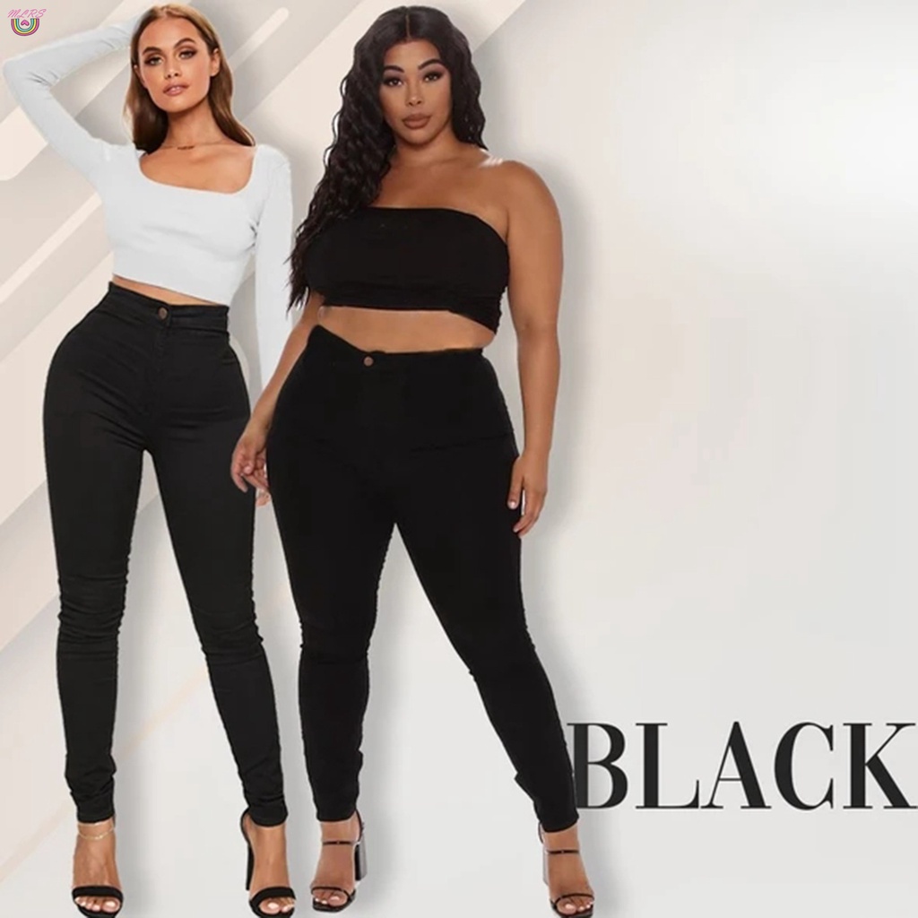MS High Waist Tummy Booty Slimming Butt Lift Plus-Size Denim Jeans Women &VN