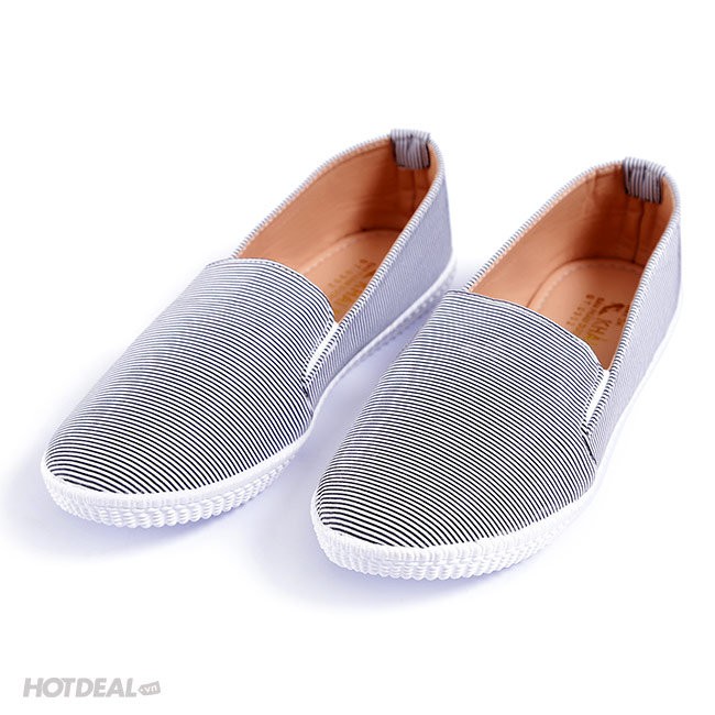 Giày Lười Sọc Nữ Khải Nam - bảo hành 6 tháng