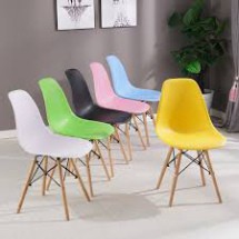 GHẾ NHỰA EAMES CHÂN GỖ-GHẾ ĂN-GHẾ CAFFE