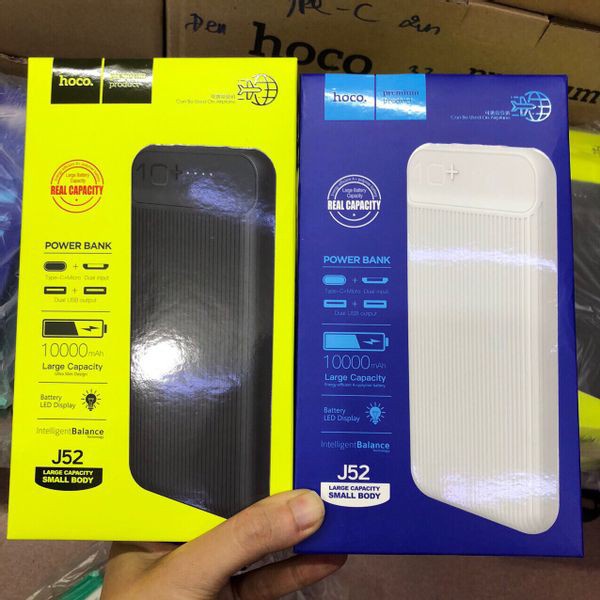 (CHÍNH HÃNG) Sạc Dự Phòng Hoco J52 Bản Nâng Cấp ✔10000mAh - 20000mAh ✔Siêu Mỏng ✔️2 CỔNG USB, Sạc 2 Thiết Bị Cùng Lúc