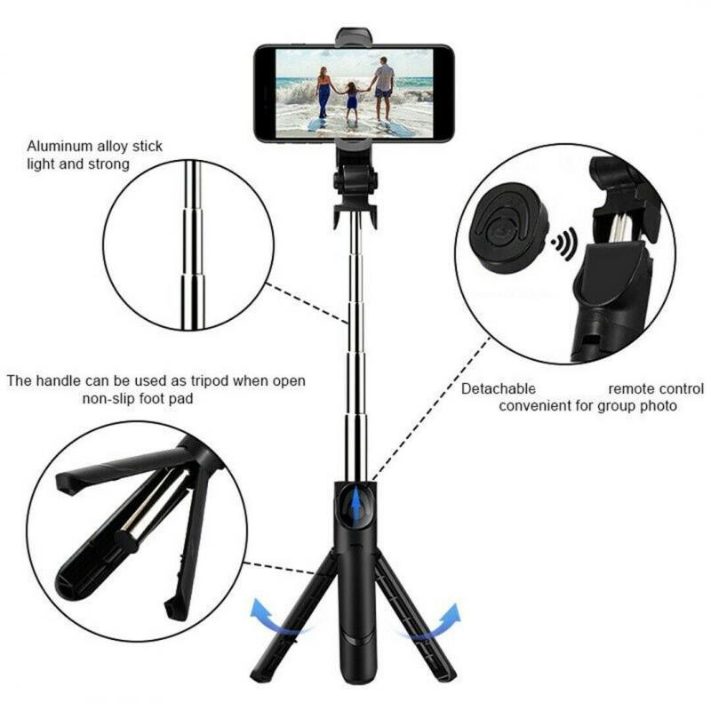 Gậy Chụp Ảnh Tự Sướng, Tripods 3 Chân XT02 Bluetooth Xoay Dọc Ngang - Model 2021