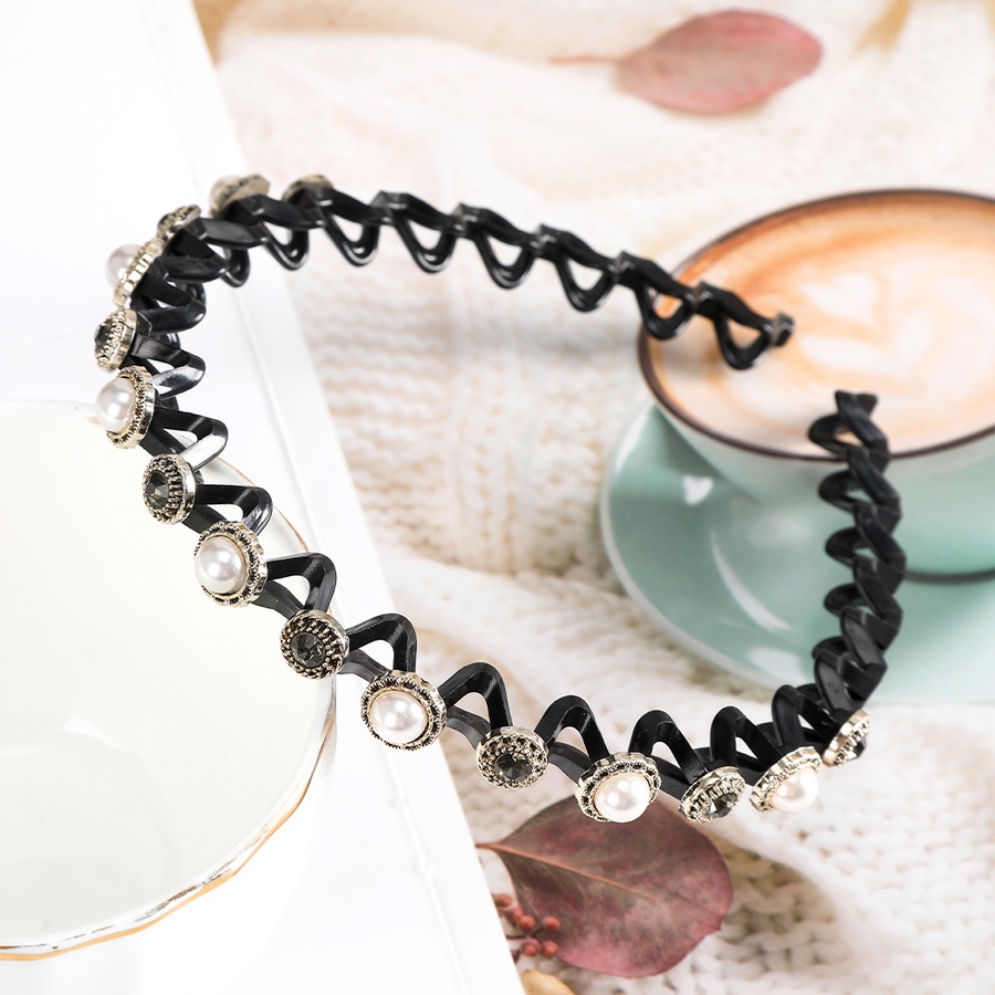 Băng đô cài tóc hình hoa đính hạt ngọc trai nhân tạo thời trang cho nữ