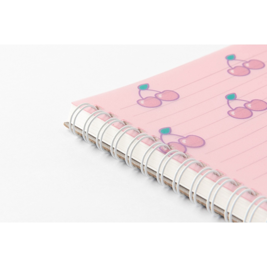 Sổ Lò Xo Giấy Kẻ Ngang ARTBOX Hàn Quốc Họa Tiết Cherry Màu Hồng Ngọt Ngào