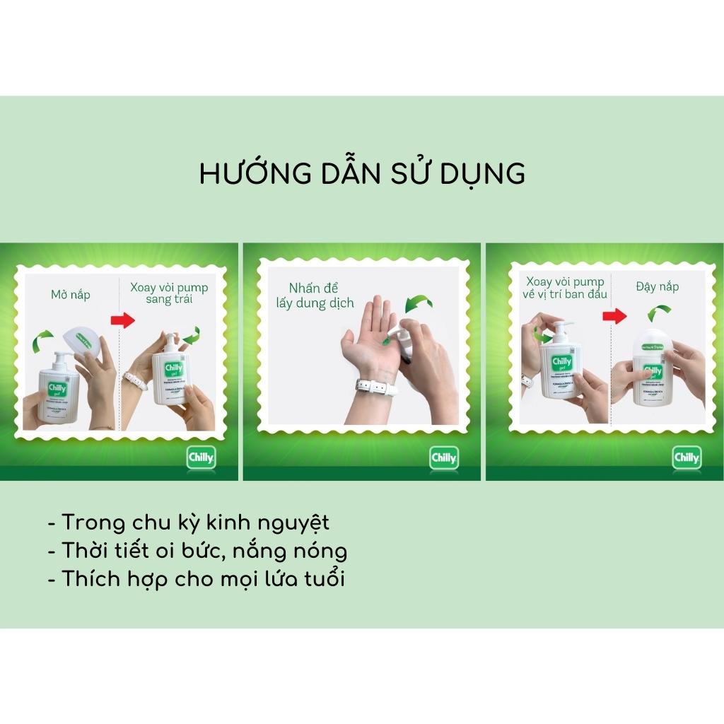 Combo 2 Dung dịch vệ sinh phụ nữ Chilly Delicato + Protect dưỡng ẩm ngừa vi khuẩn, chai 200ml x 2