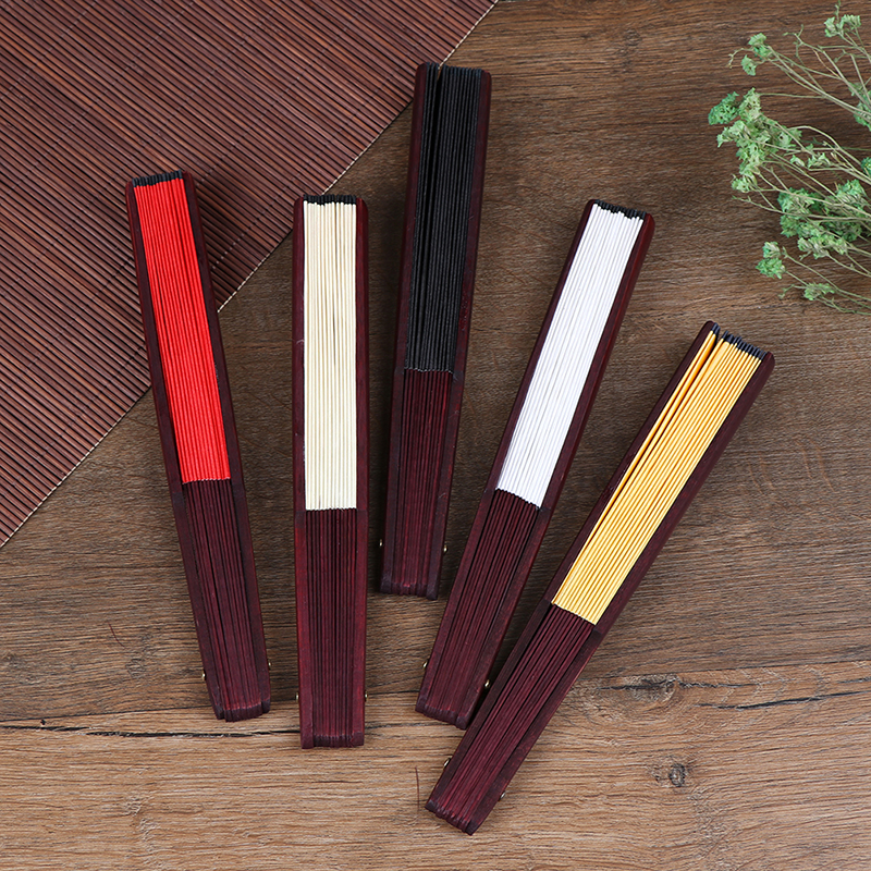 1 Dù Gấp Bằng Tre Màu Sắc Trơn Phong Cách Trung Hoa