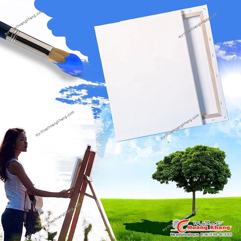 Toan Vẽ , Vải Vẽ Tranh Sơn Dầu , Sơn Axilic , Màu Nước Căng Sẵn Trên Khung Gỗ , Kích Thước 40cm x 50cm