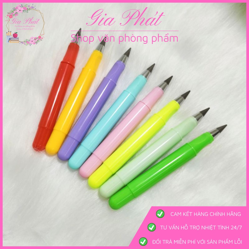 Bút chì cánh diều 202 ⚡ CAO CẤP ⚡ bút mực ngòi chì vĩnh cửu, thân vỏ làm từ nhựa với 5 màu siêu xinh