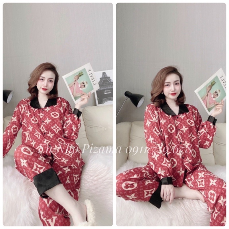 Đồ Bộ Pijama Bigsize Tay Dài Lụa Mai Ngô Cao Cấp 50kg-110kg | BigBuy360 - bigbuy360.vn