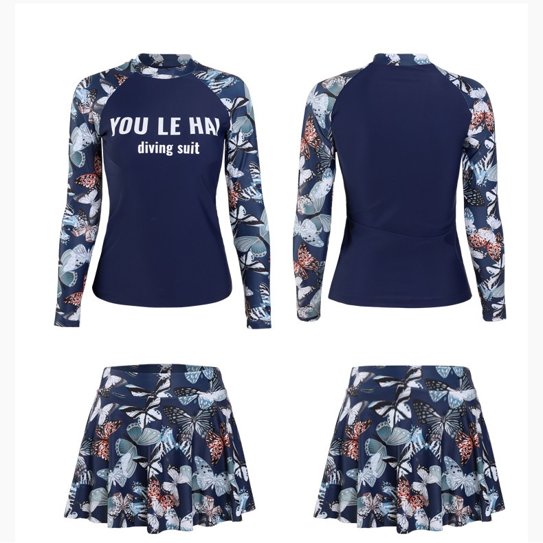 Bộ Đồ Bơi Ba Mảnh Tay Dài Chống Nắng Thời Trang Cho Nữ | BigBuy360 - bigbuy360.vn