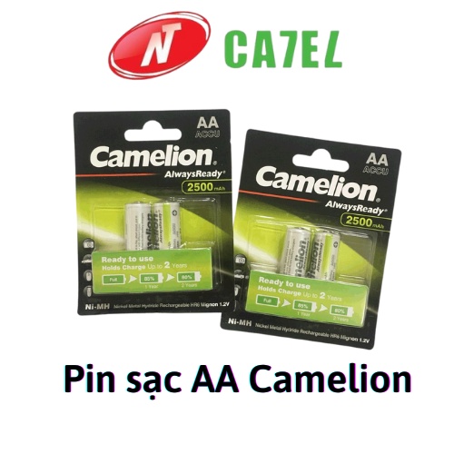 Pin sạc AA Camelion 2500mAh 1,2V vỉ 2 viên chính hãng NT CATEL