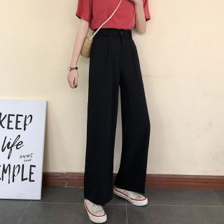 (Order) Quần baggy tây ống suông lưng cao basic
