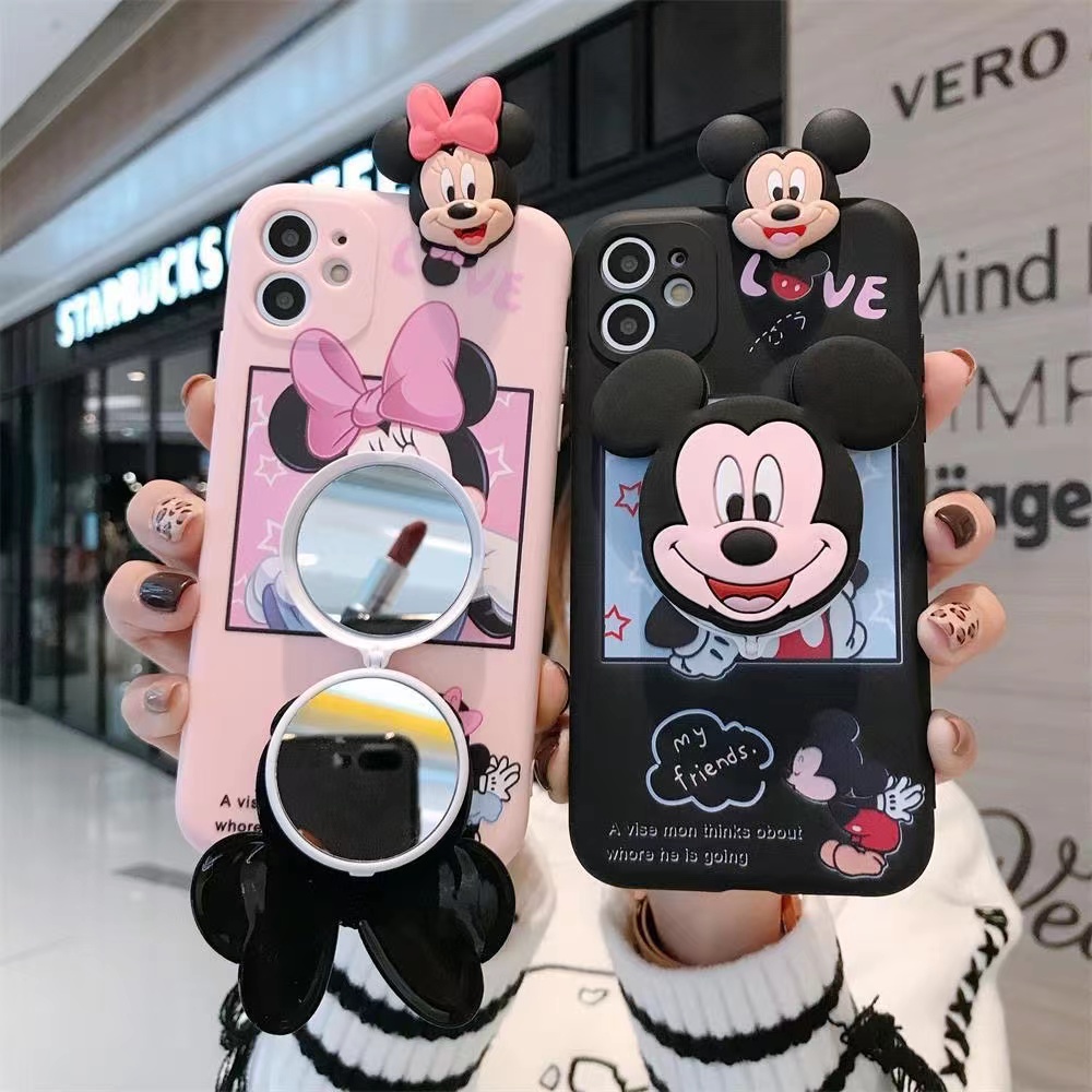 Ốp Điện Thoại Họa Tiết Chuột minnie Cho iphone 15 13 14 12 11 pro x xs max xr 6 6s 7 8 plus se 2020