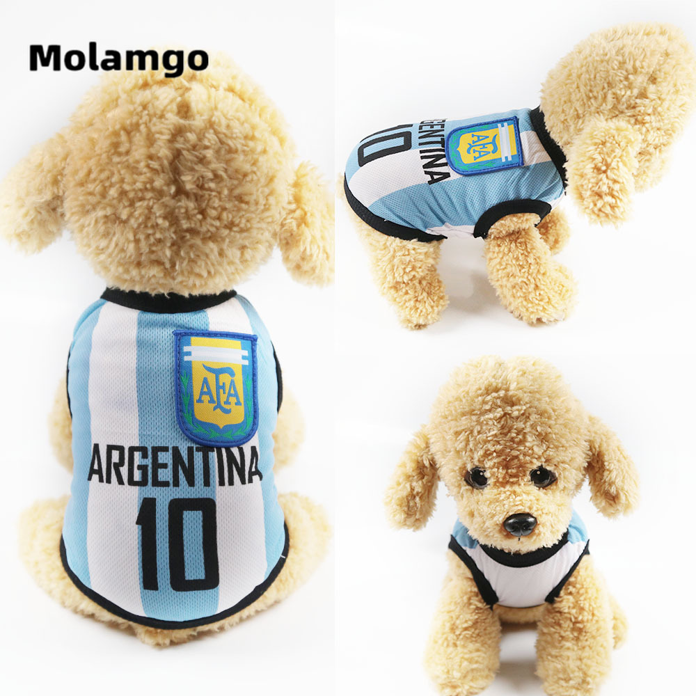 Quần áo cho chó nhỏ áo sơ mi cho chó quần áo cho chó mặc quần áo World Cup cho thú cưng XS-6XL quần áo cho chó nam quần áo cho chó con