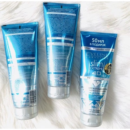 Kem tan mỡ bụng Eveline Slim Extreme 4D Nga rạn da hiệu quả săn chắc da giảm mỡ an toàn