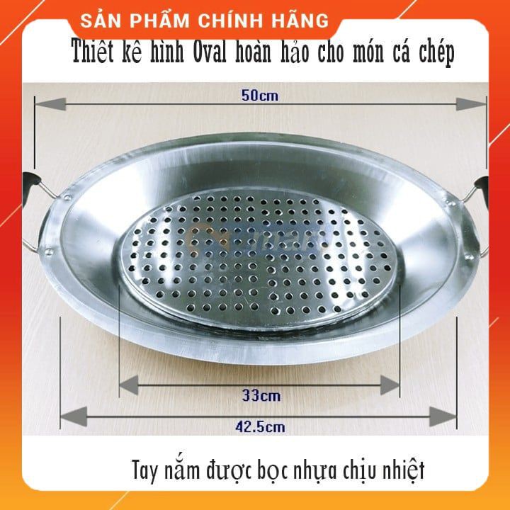 KHAY OM CÁ INOX- khay lẩu cá inox cao cấp [FREESHIP]