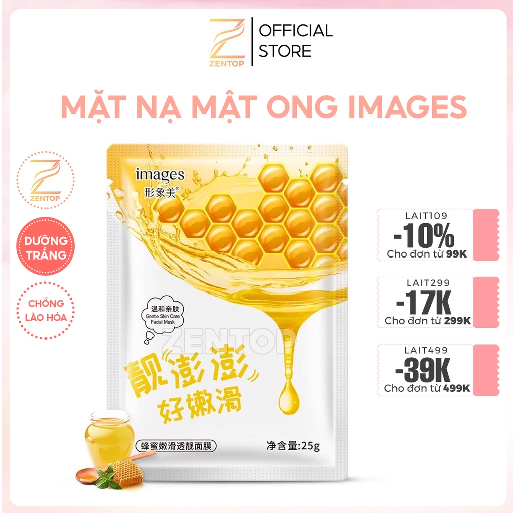 Mặt Nạ Giấy Dưỡng Ẩm Chống Lão Hóa Images Chiết Xuất Mật Ong Mặt Nạ Mask Nội Địa Trung Zentop