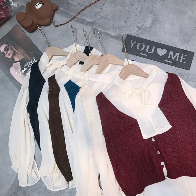 Full set hàng đẹp voan ghile len Quảng Châu