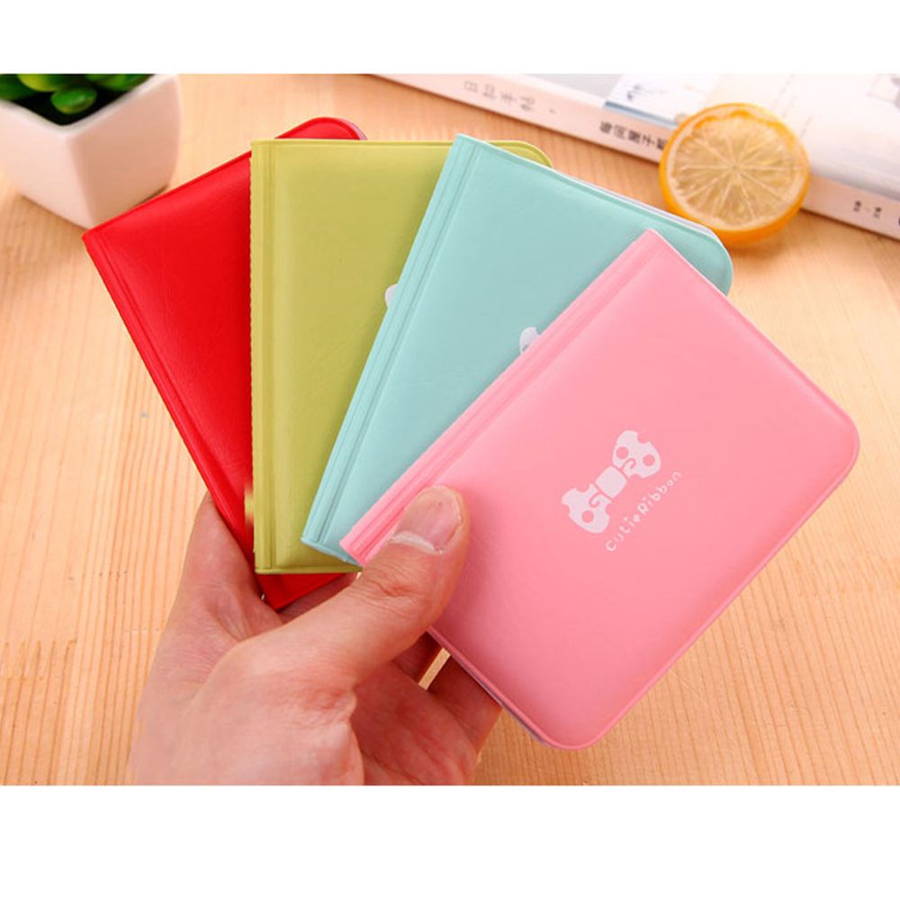 Daphne Ví Đựng Thẻ ID 12 Ngăn Bằng PVC Đính Nơ Xinh Xắn