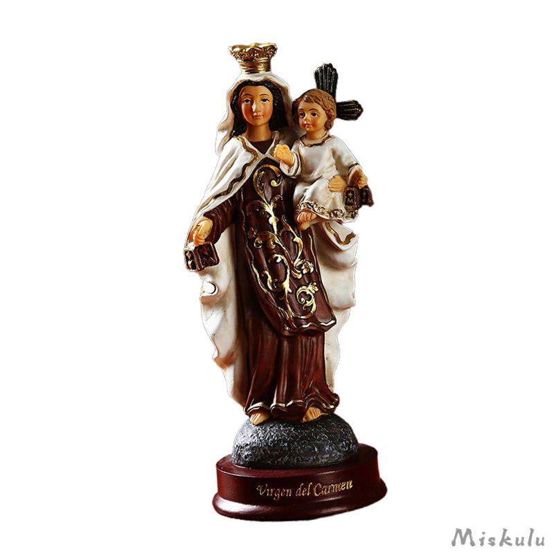 Our Lady of Lourdes Virgin Mary Catholic Statue Sculpture Figurines Ornament