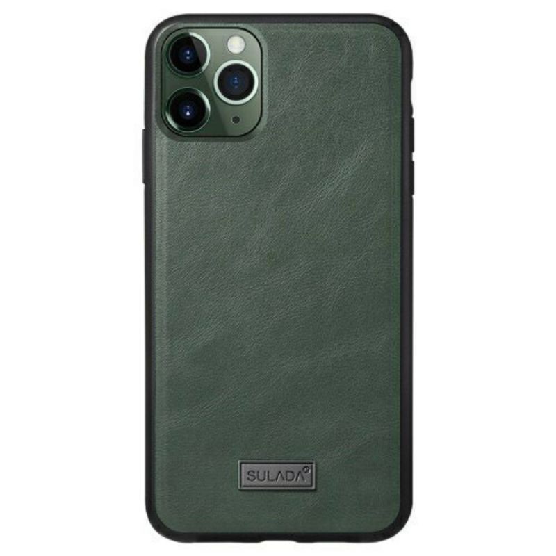 Ốp lưng Sulada da cho iPhone 12 Mini/ 12/ 12 Pro/ 12 Pro Max Viền TPU Chống sốc