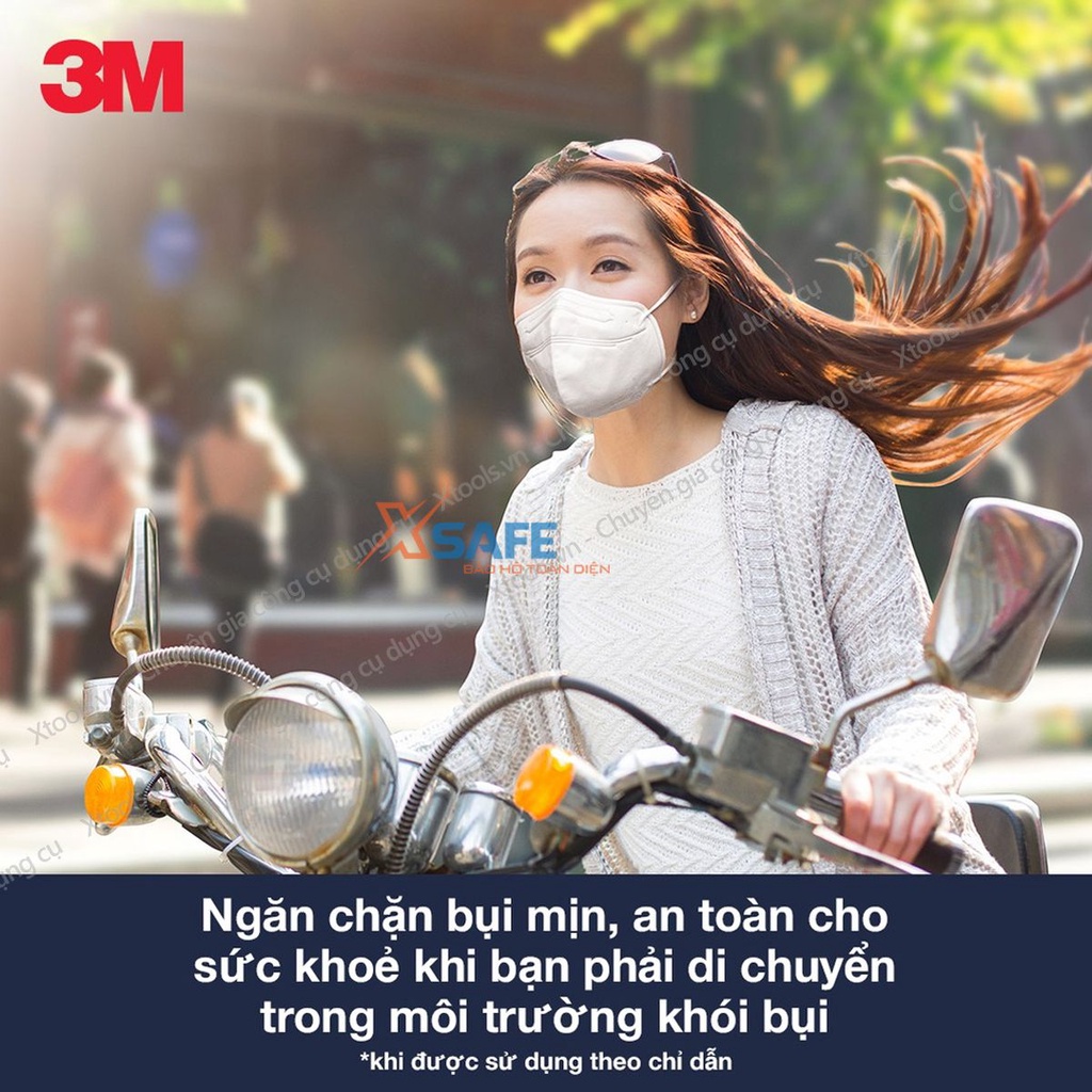 Khẩu trang y tế 3M 9013 đạt chuẩn KF94 chống dịch, ngăn ngừa bụi mịn PM2.5 - 2 màu trắng đen tương đương khẩu trang N95