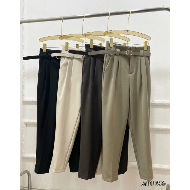 Quần baggy vải kèm đai mã 256 hàng QC