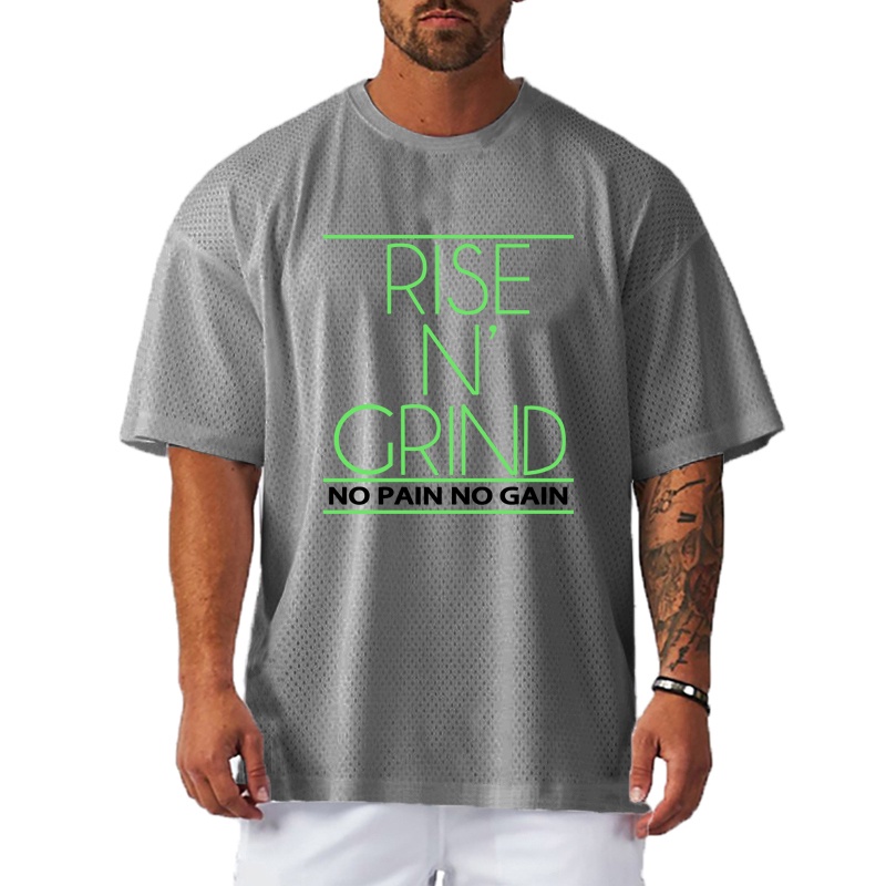 Áo Thun Tay Lỡ Dáng Rộng In Chữ Phong Cách Hip Hop Thời Trang Mùa Hè Nhanh Khô Cho Nam