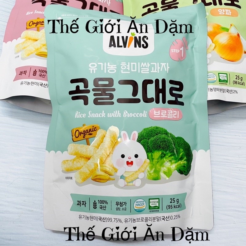 Bánh Ăn Dặm Cho Bé 6 tháng tuổi Alvins Hữu Cơ Thế giới ăn dặm