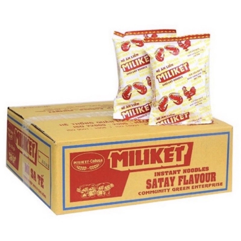 Mì Ăn Liền Miliket Sa Tế 2 Tôm - Thùng 30 gói | BigBuy360 - bigbuy360.vn