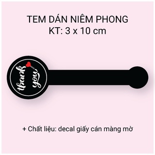 [Hoàn xu-Freeship Xtra] 100 Tem Dán Niêm Phong Nền Đen Thanyou/Handmade