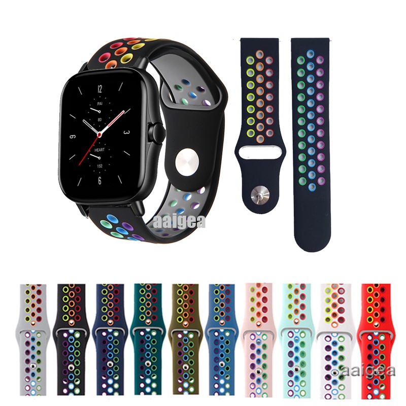 Dây đeo đồng hồ thông minh silicone cho HUAMI AMAZFIT GTS3/ GTS 2E GTS2 MINI/ BIP LITE/ S/ S LITE/ U/ NEO/ GTR 42mm